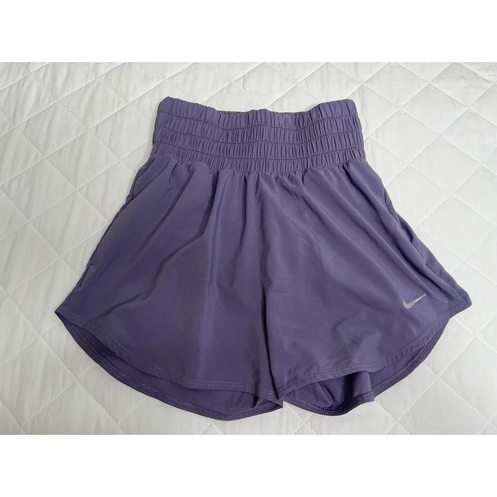 Nike Tempo Dri-FIT Purple Running Shorts High Rise Athletic Gym Workout Size XS